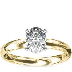 Classic Comfort Fit Solitaire Engagement Ring in 18k Yellow Gold (2.5mm)